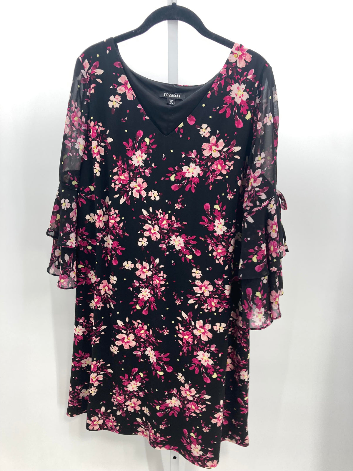 Roz & Ali Size 1X Womens Short Sleeve Dress