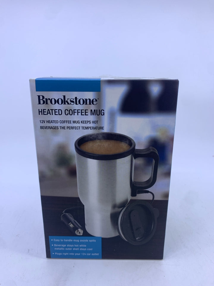 NIB BROOKSTONE HEATED COFFEE MUG