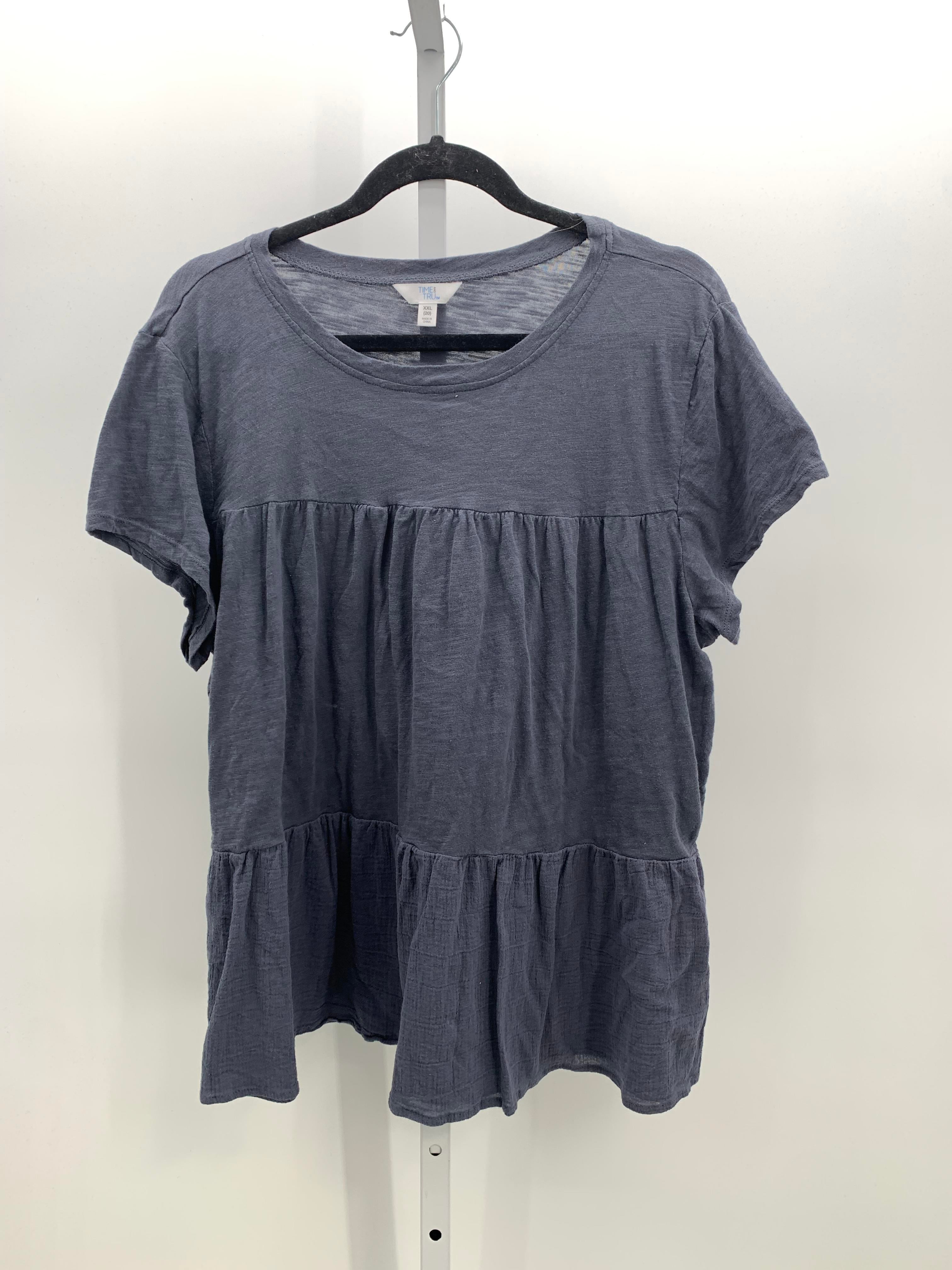 Time and Tru Size XXL Misses Short Sleeve Shirt
