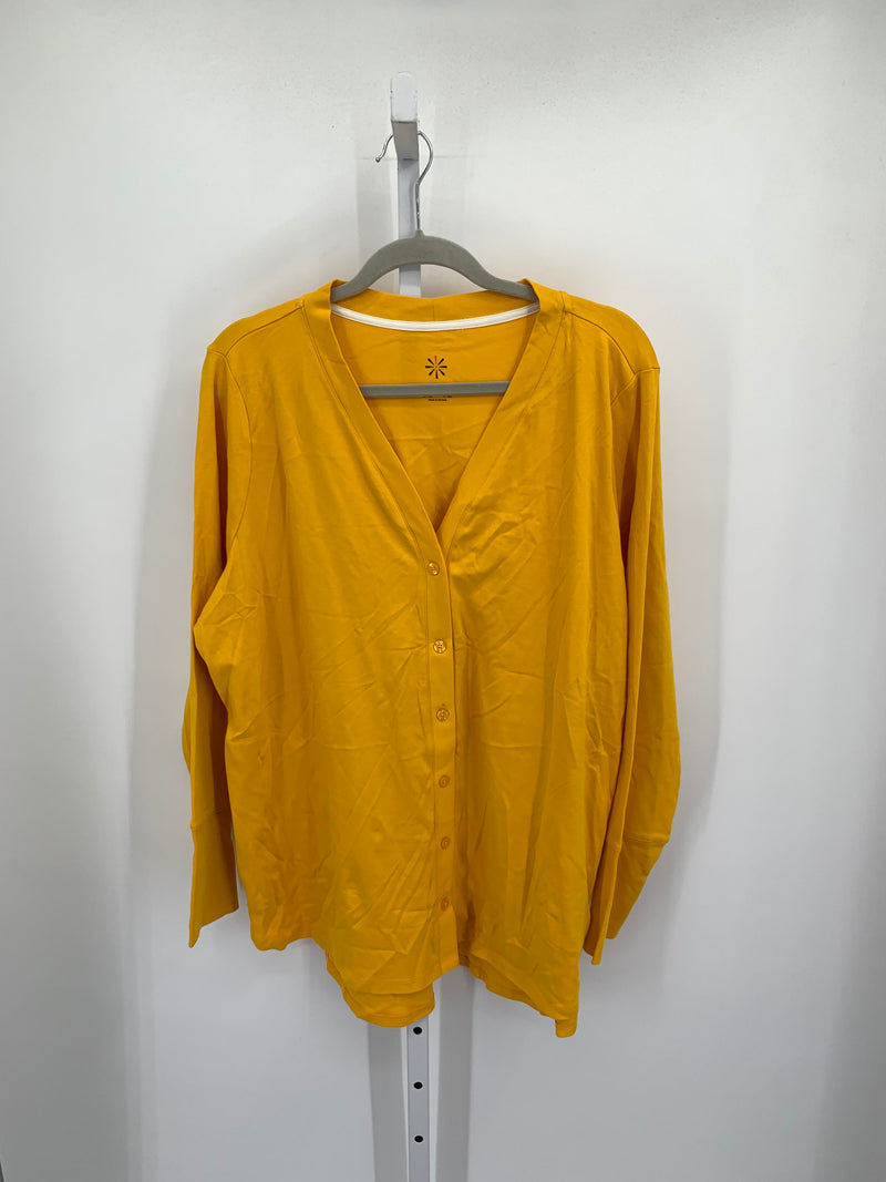 Isaac Mizrahi Size 2X Womens Long Sleeve Shirt