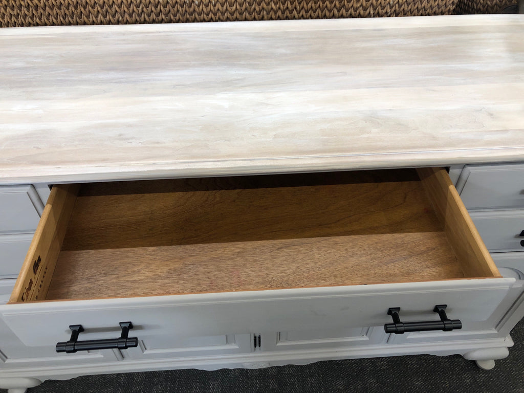RE-FINISHED ETHAN ALLEN BUFFET TABLE.