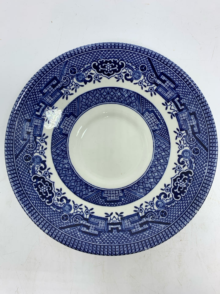18PC CHURCHILL BLUE WILLOW SET SRVC FOR 6.