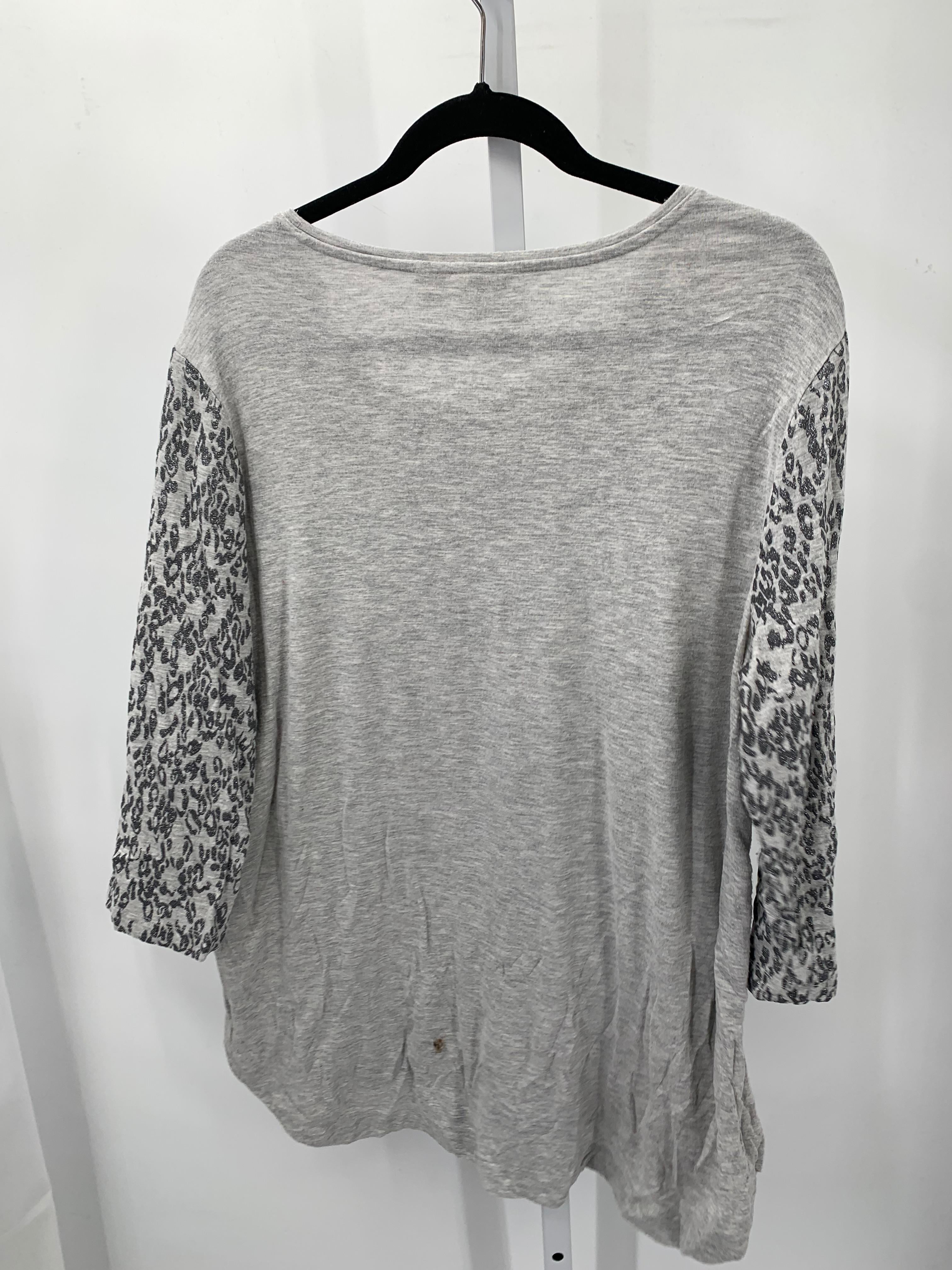 Chico's Size Large Misses 3/4 Sleeve Shirt