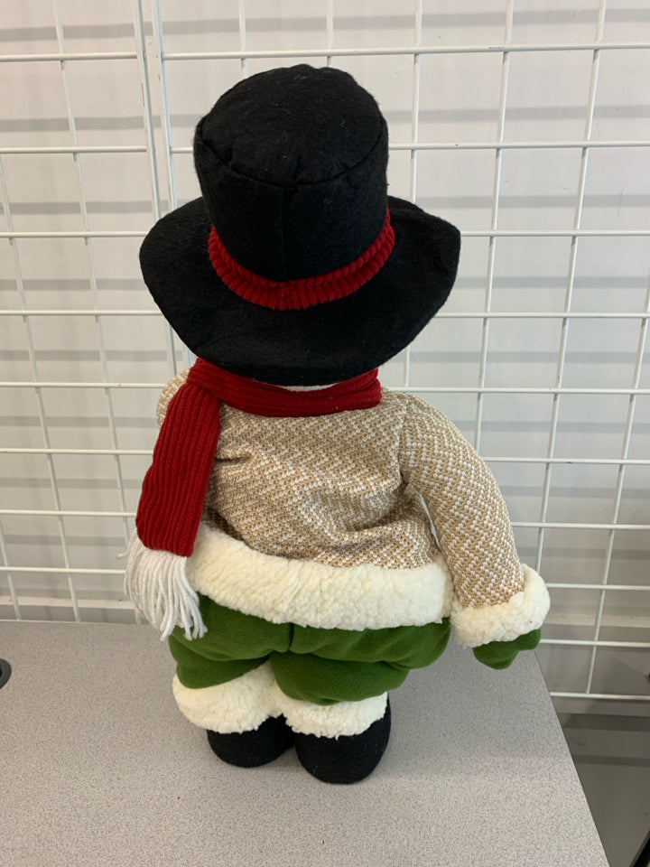 PLUSH STANDING SNOWMAN.