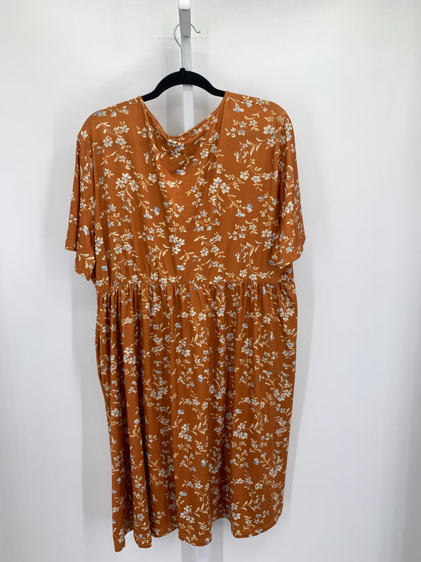 Size 3X Womens Short Sleeve Dress