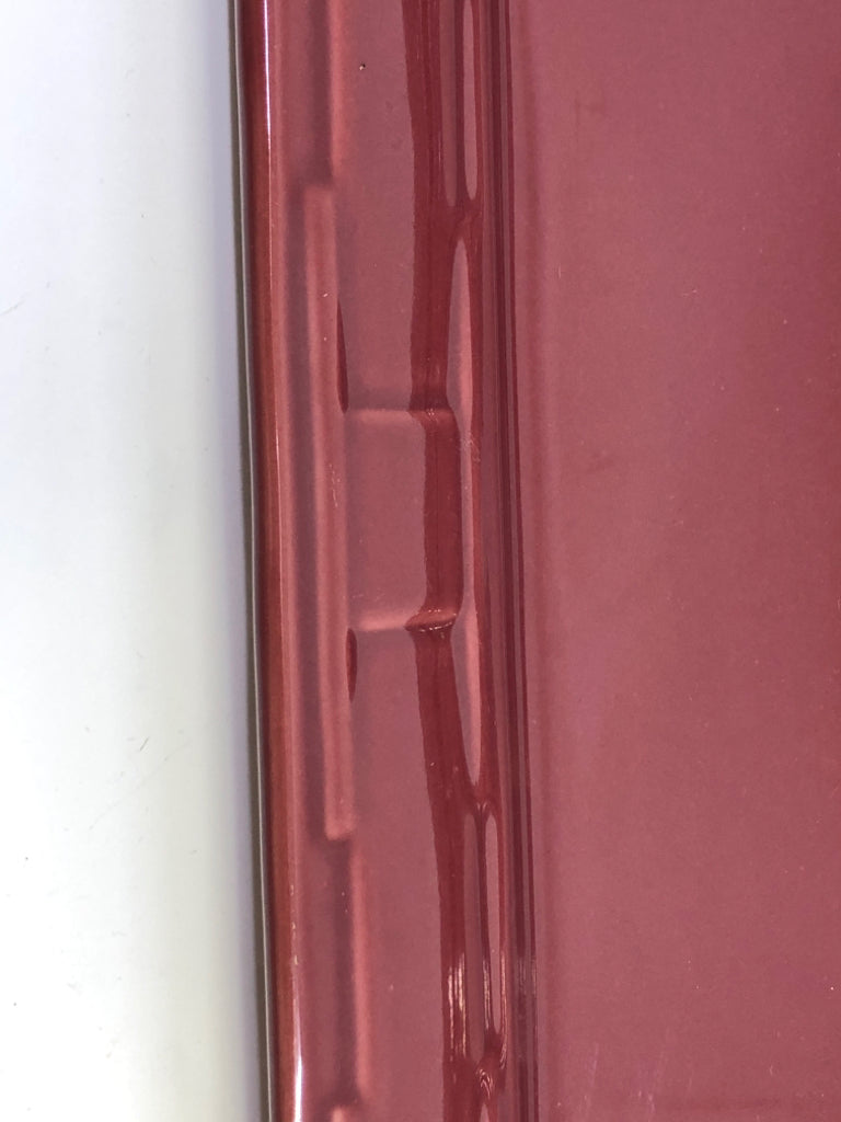 MAROON LONGABERGER POTTERY TRAY.
