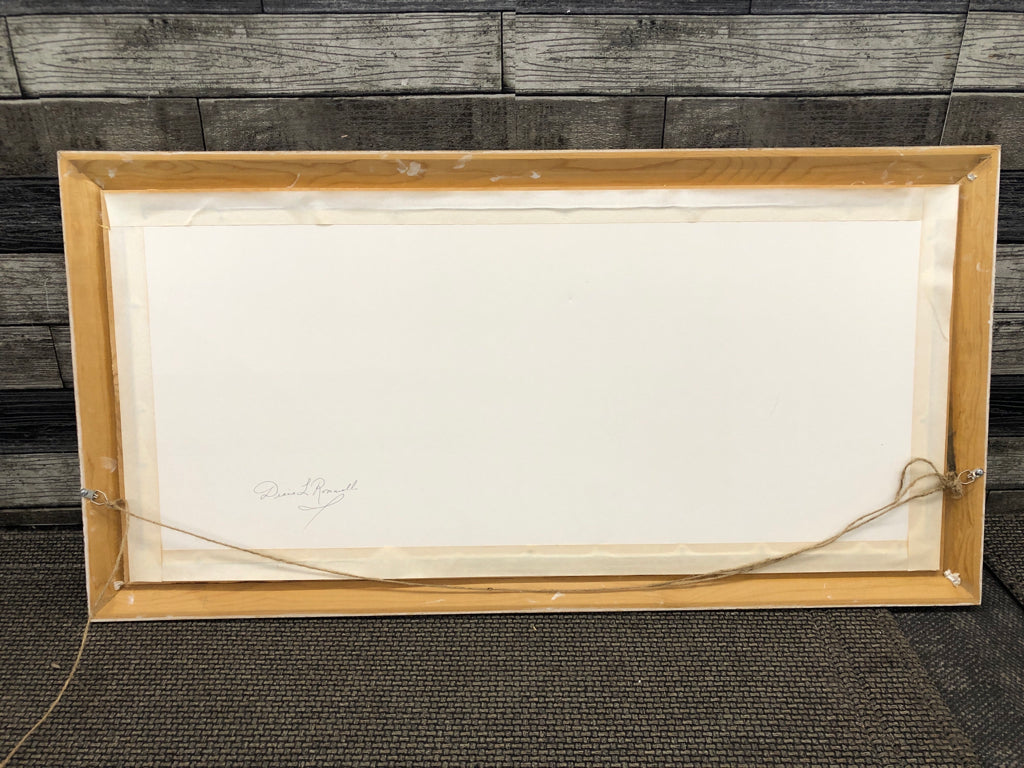 PINK SAILBOAT PAINTING IN WOOD FRAME WALL ART.