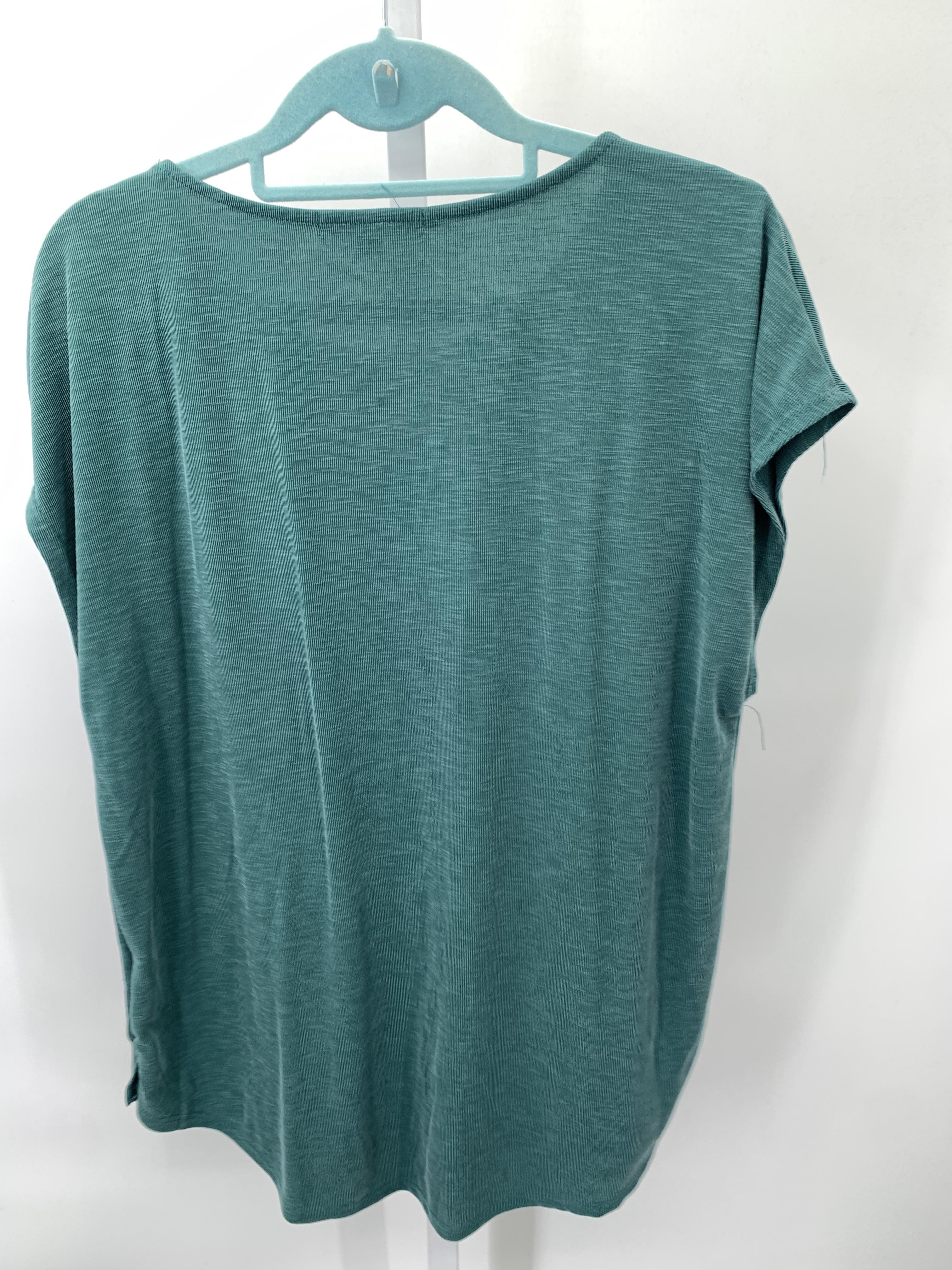 Green Envelope Size Large Misses Short Sleeve Shirt