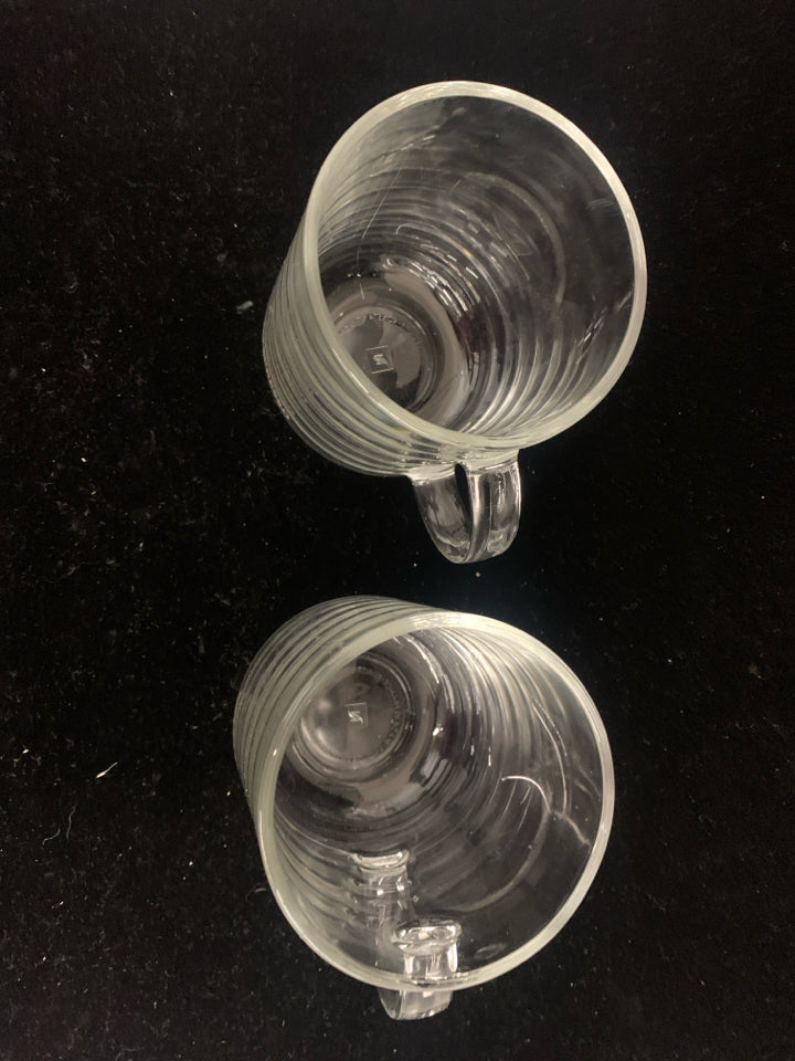 2 CLEAR NESPRESSO MUGS.