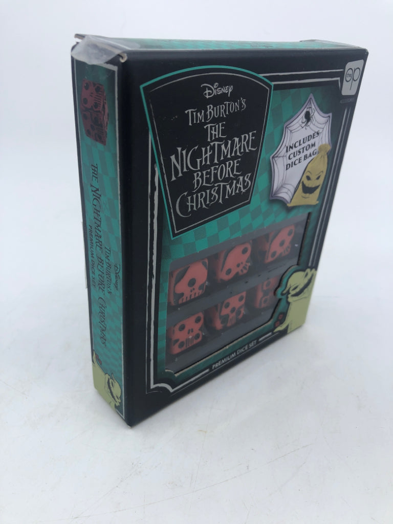 NIB NIGHTMARE BEFORE CHRISTMAS DICE SET.