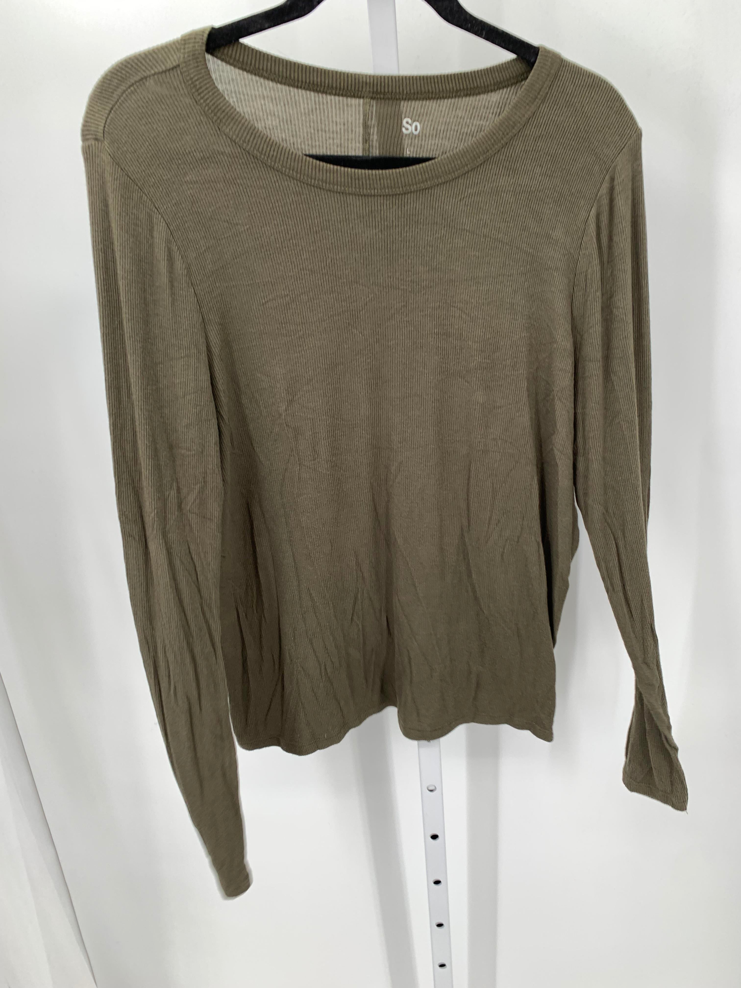 SO Size Large Juniors Long Sleeve Shirt
