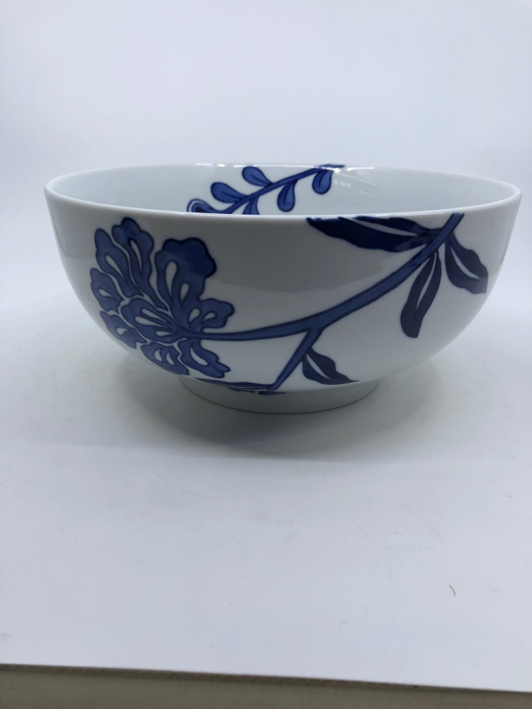 WHITE W/ BLUE FLOWERS SERVING BOWL TARGET.