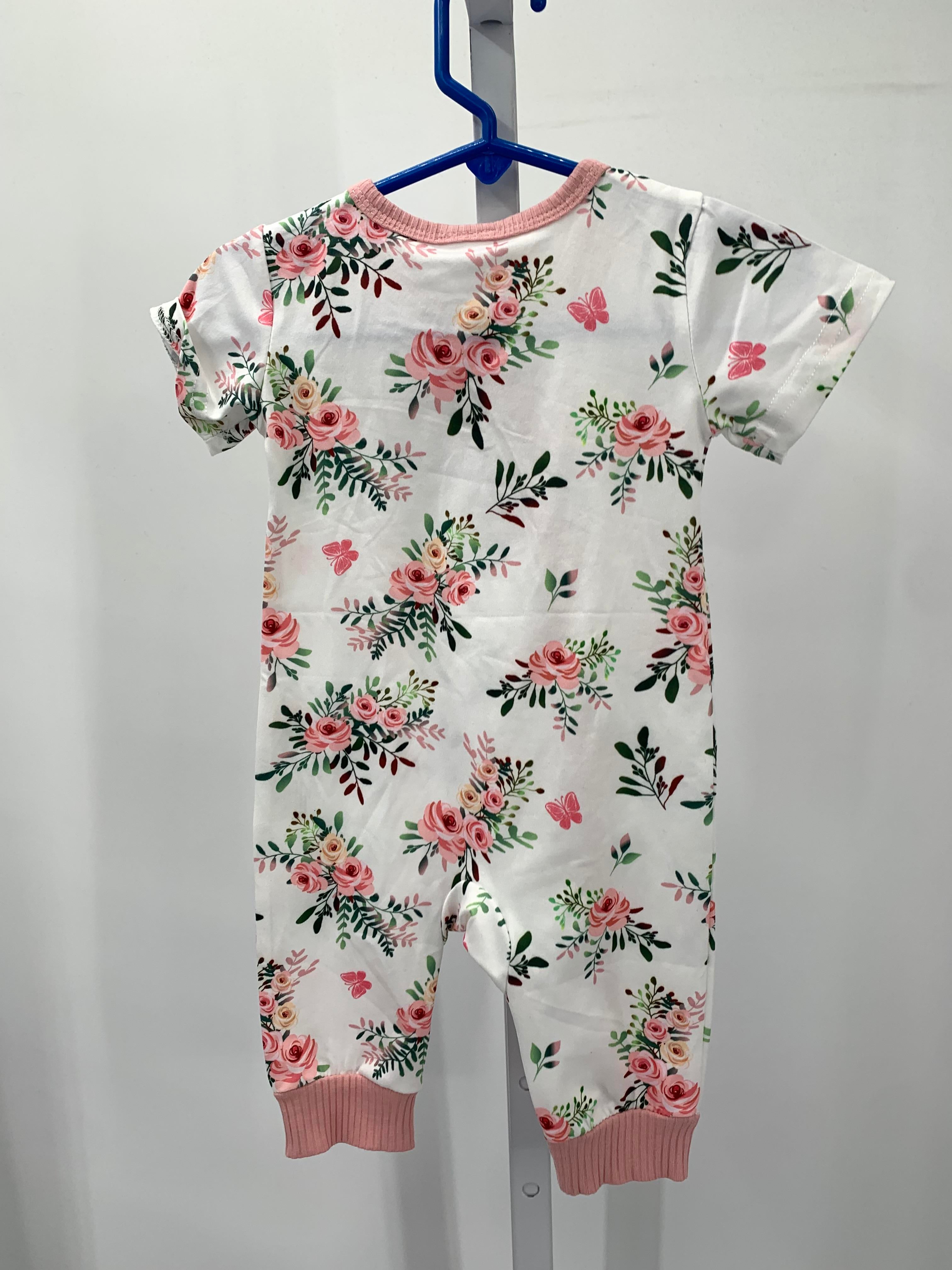 Size 0-3 months Girls Short Slv. Romper