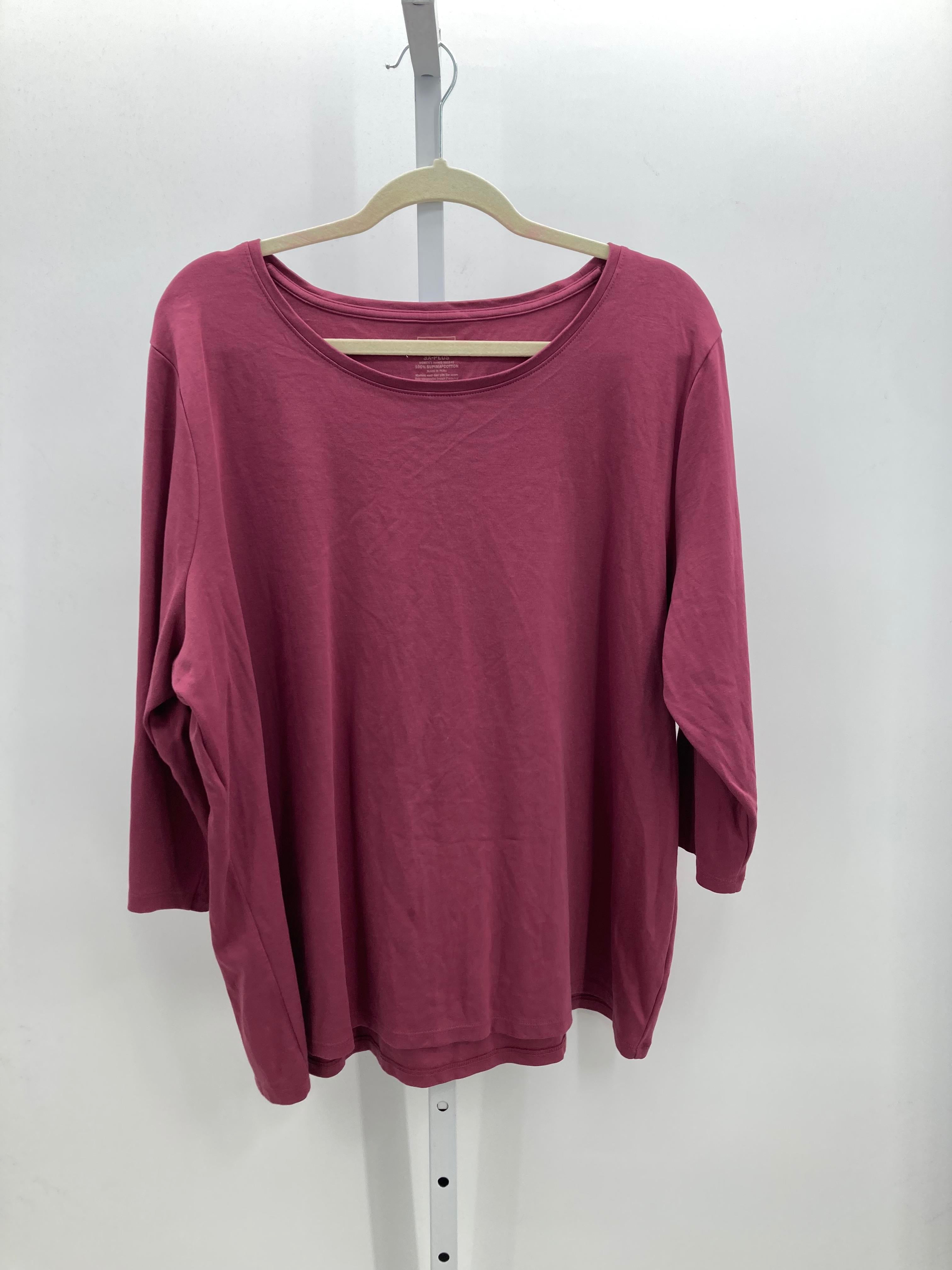 LL Bean Size 3X Womens 3/4 Sleeve Shirt