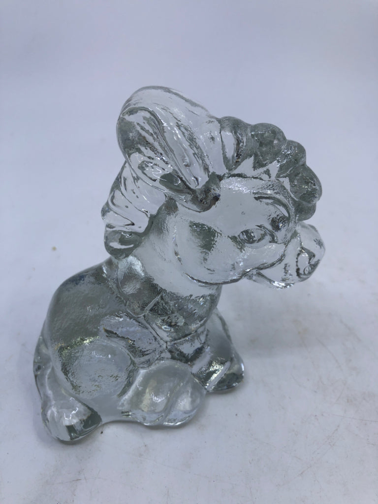 VTG GLASS SITTING DONKEY.