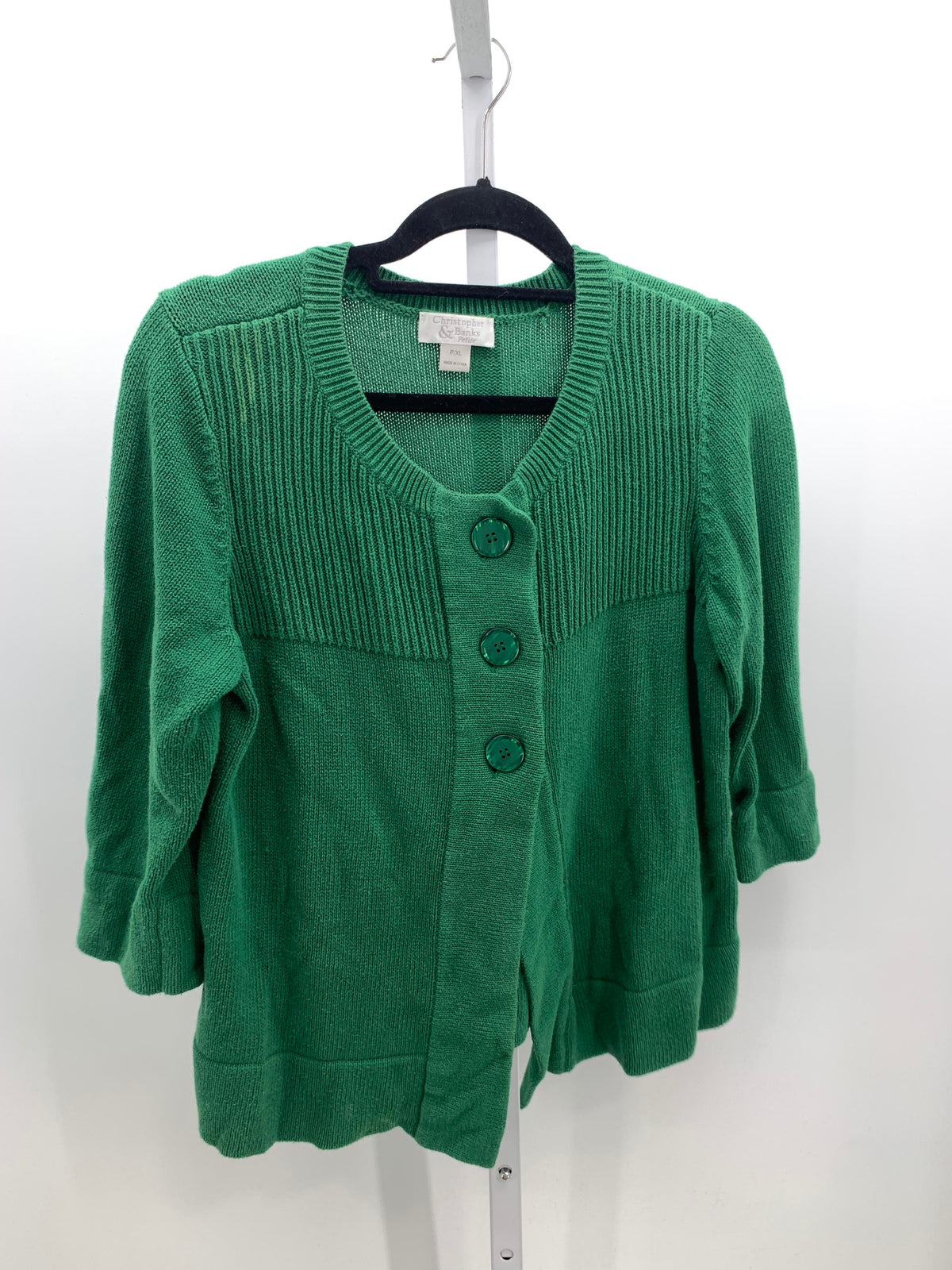 Christopher & Banks Size X Large Petite Petite 3/4 Sleeve Sweater