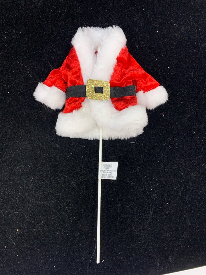 SANTA COAT ON A STICK.