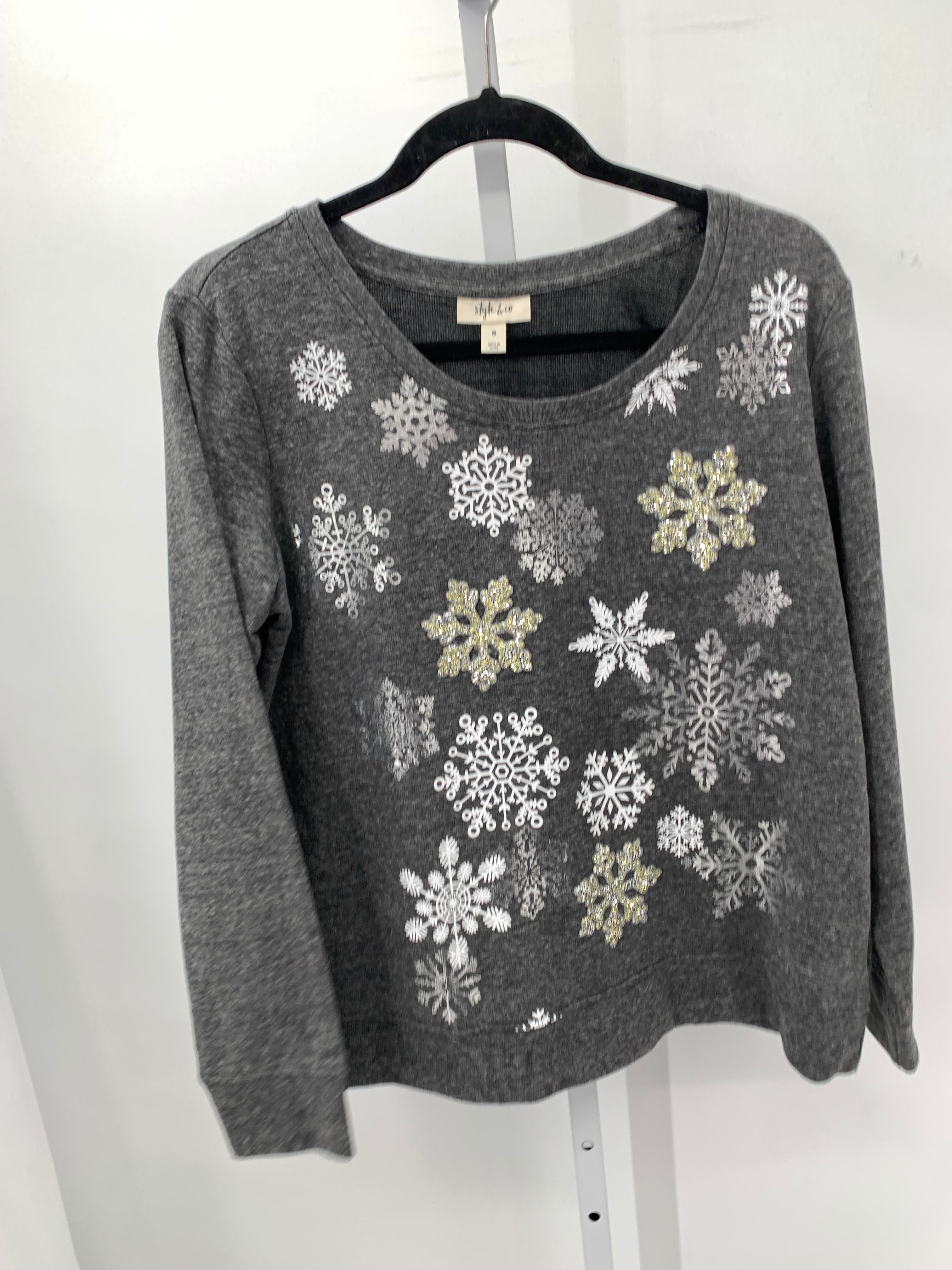 Style & Co. Size Medium Misses Long Sleeve Shirt