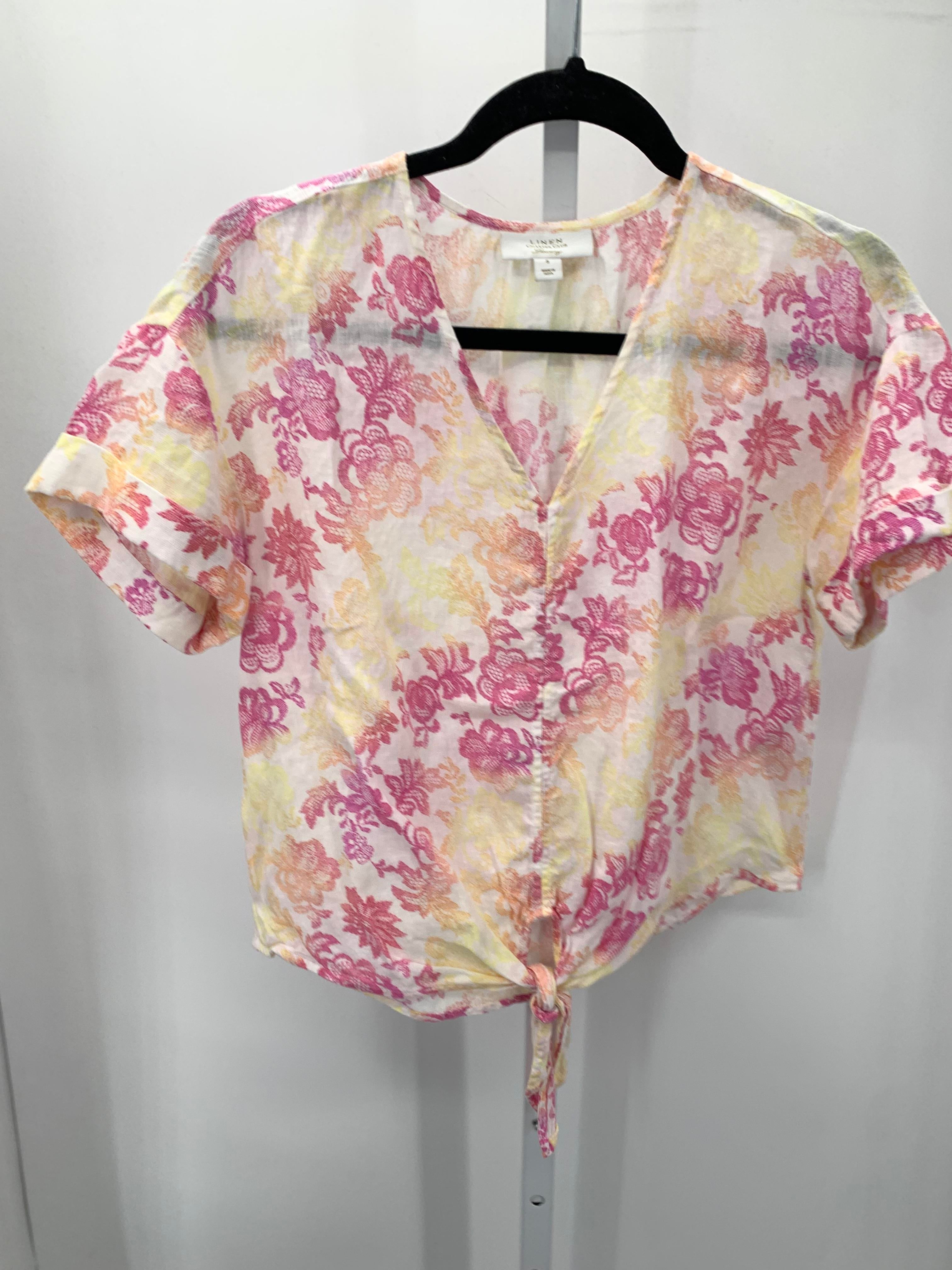 Charter Club Size Small Misses Short Sleeve Shirt
