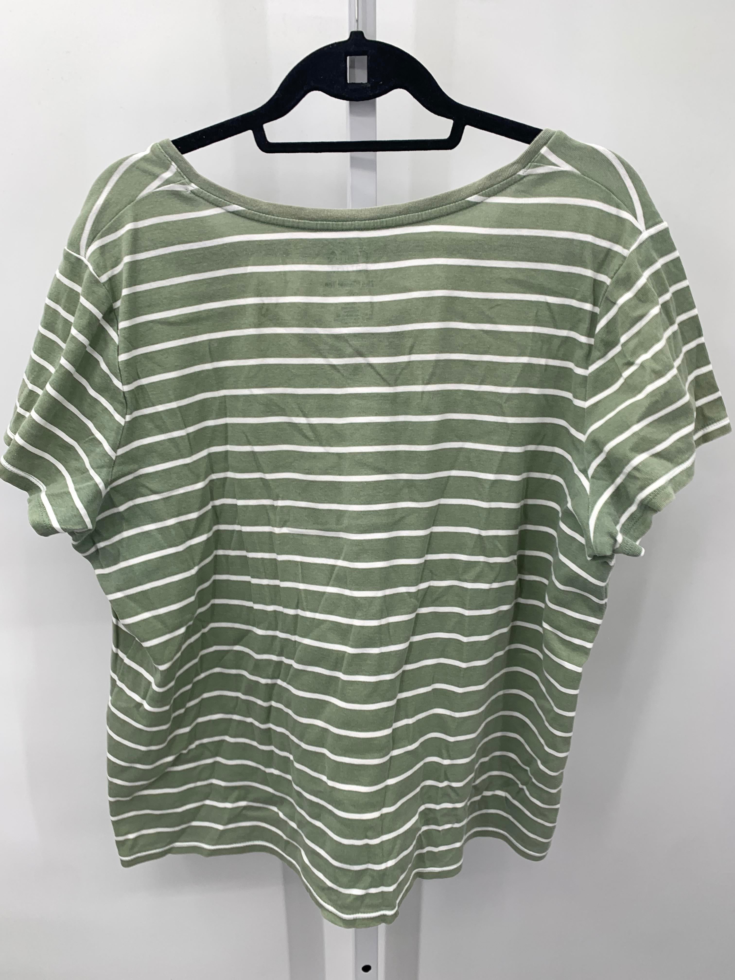 Croft & Barrow Size XXL Misses Short Sleeve Shirt