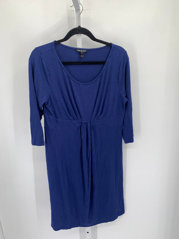 Isabella Oliver Blue Size 5 Maternity Long Sleeve Dress