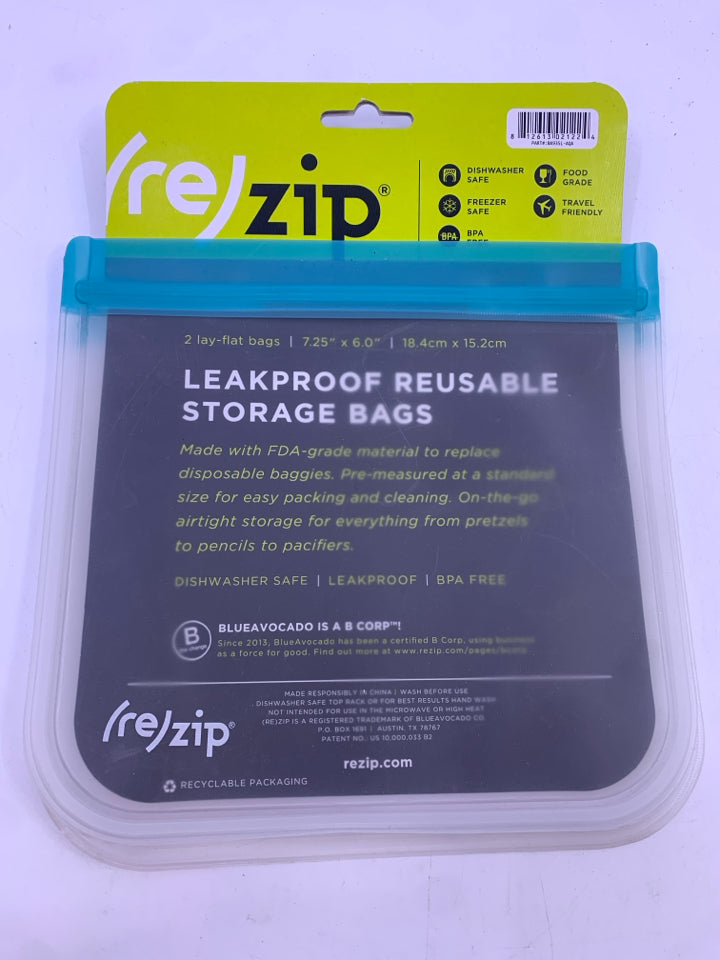 NIP 2 LEAKPROOF REUSABLE STORAGE BAGS