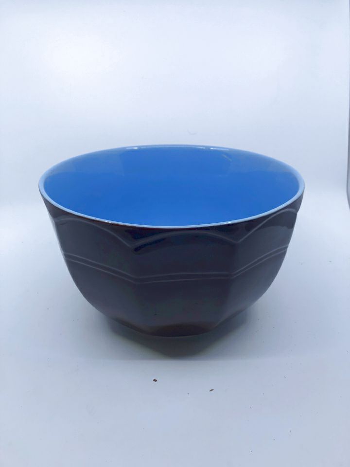 LARGE BROWN AND BLUE LINDT BOWL.