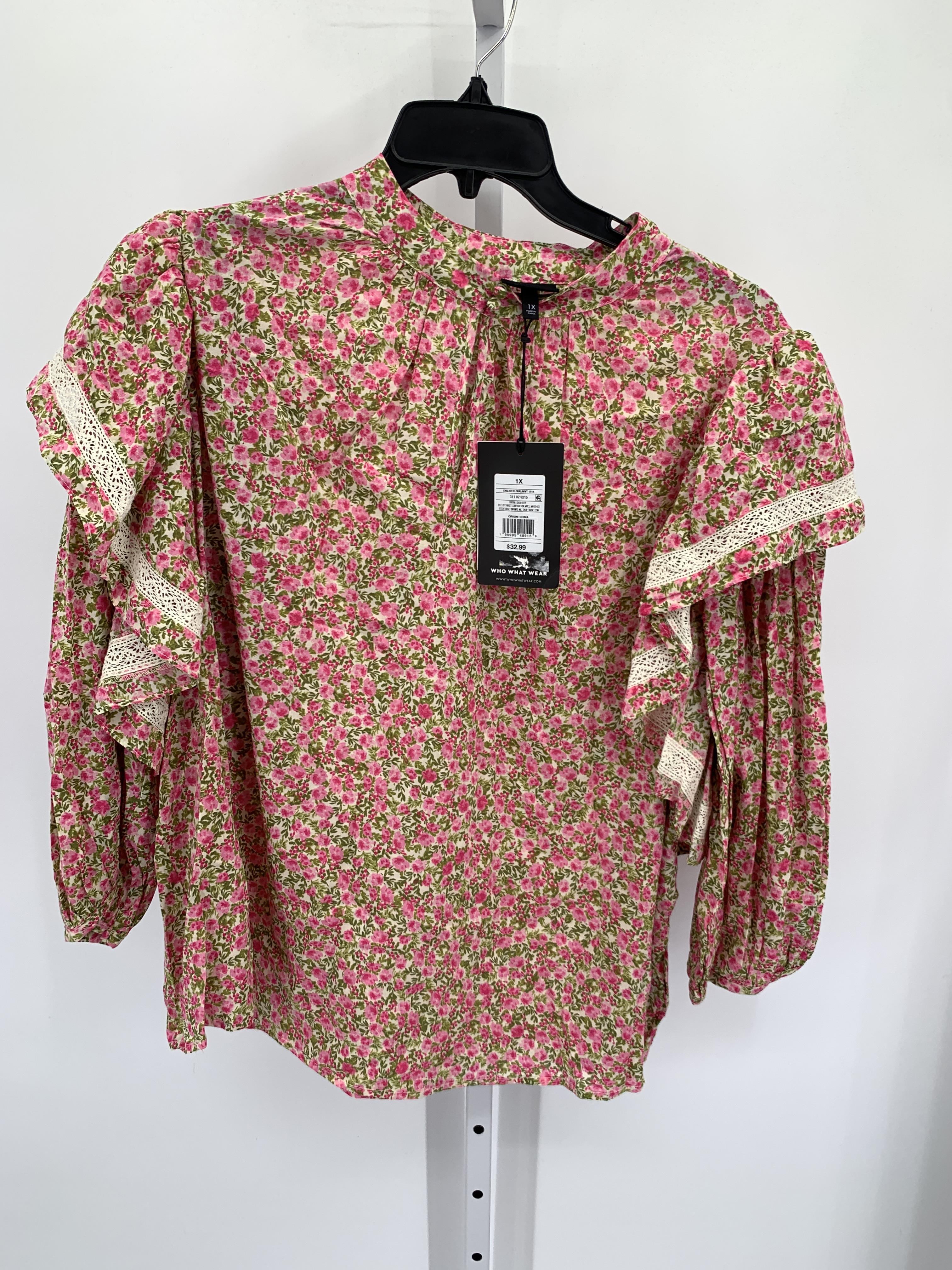 Who What Wear Size 1X Womens Long Sleeve Shirt