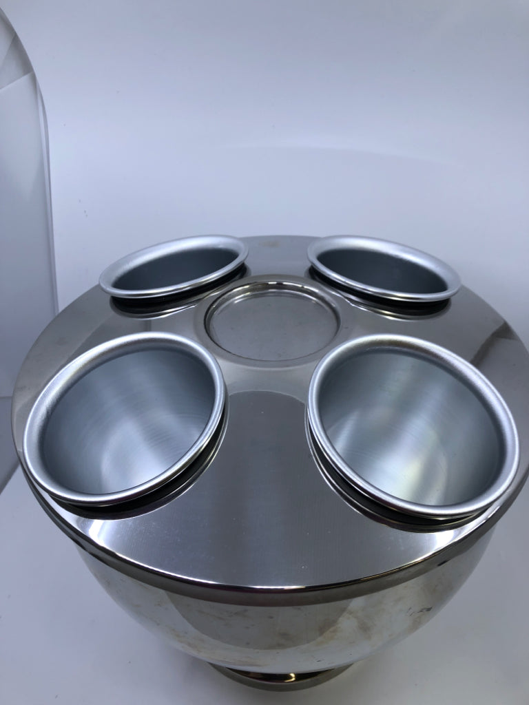 5PC SILVER WINE BOTTLE CHILLER.