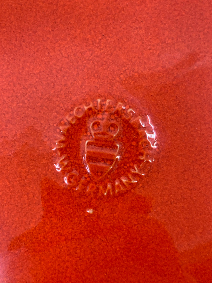 WAECHETERSBACH CHRISTMAS TREE RED STAR SHAPED BOWL.