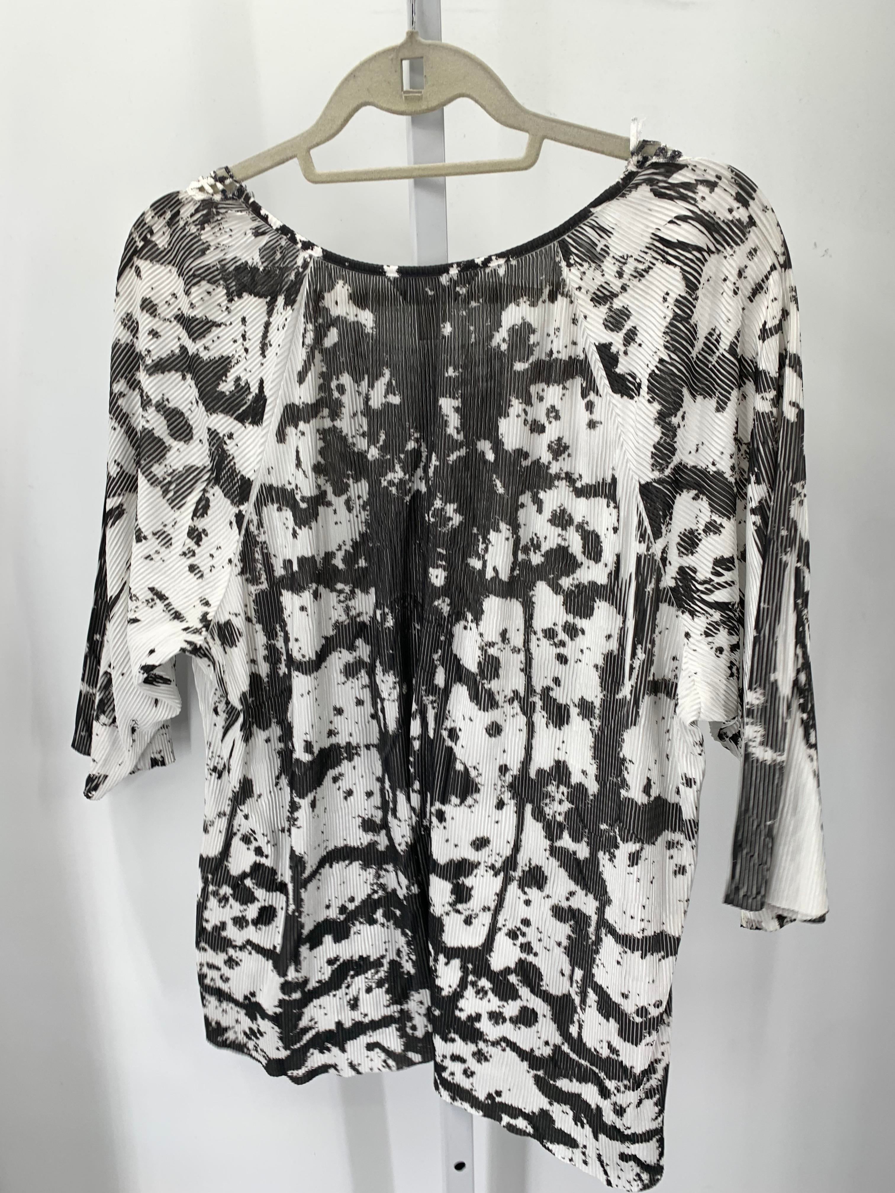 CJ Banks Size 1X Womens 3/4 Sleeve Shirt