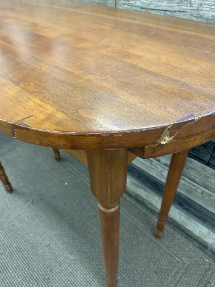 ROUND/OVAL ACCENT TABLE W SINGLE DRAWER *MINOR WARE*.