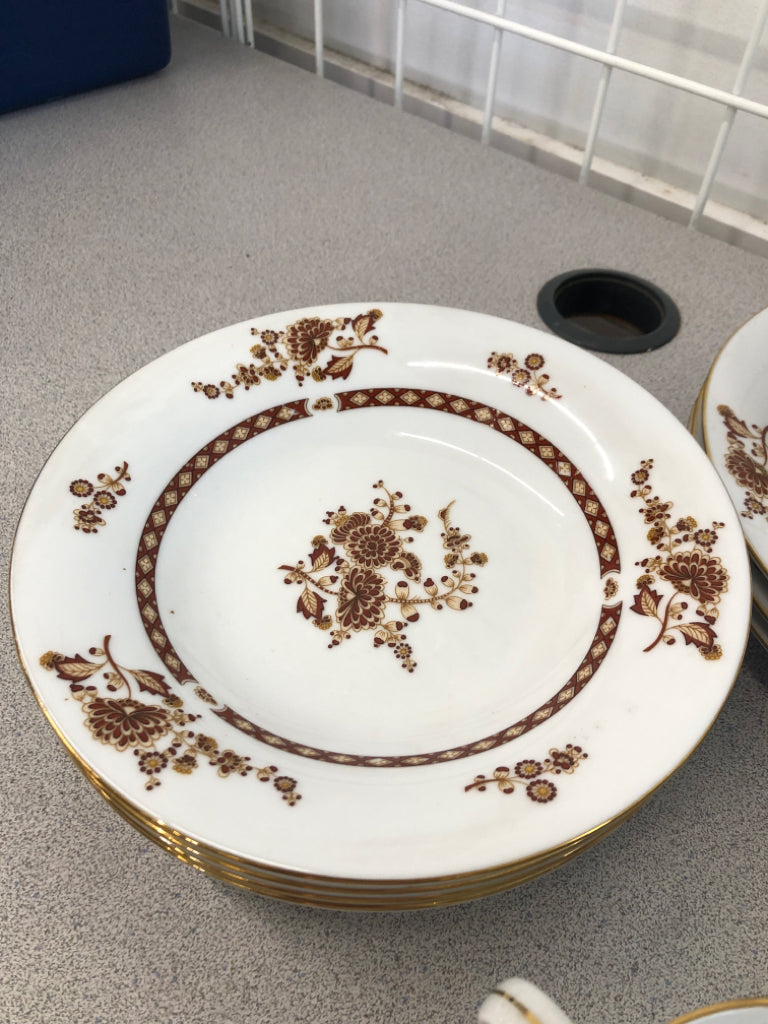22PC FALL FLORAL CHINA SET - LILING - SRV FOR 4.