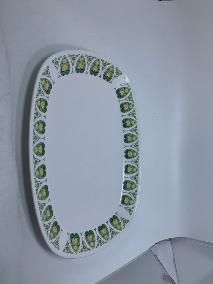 VTG PROGRESSION PALOS VERDE PATTERN RECTANGLE W/ ROUNDED CORNERS PLATTER.