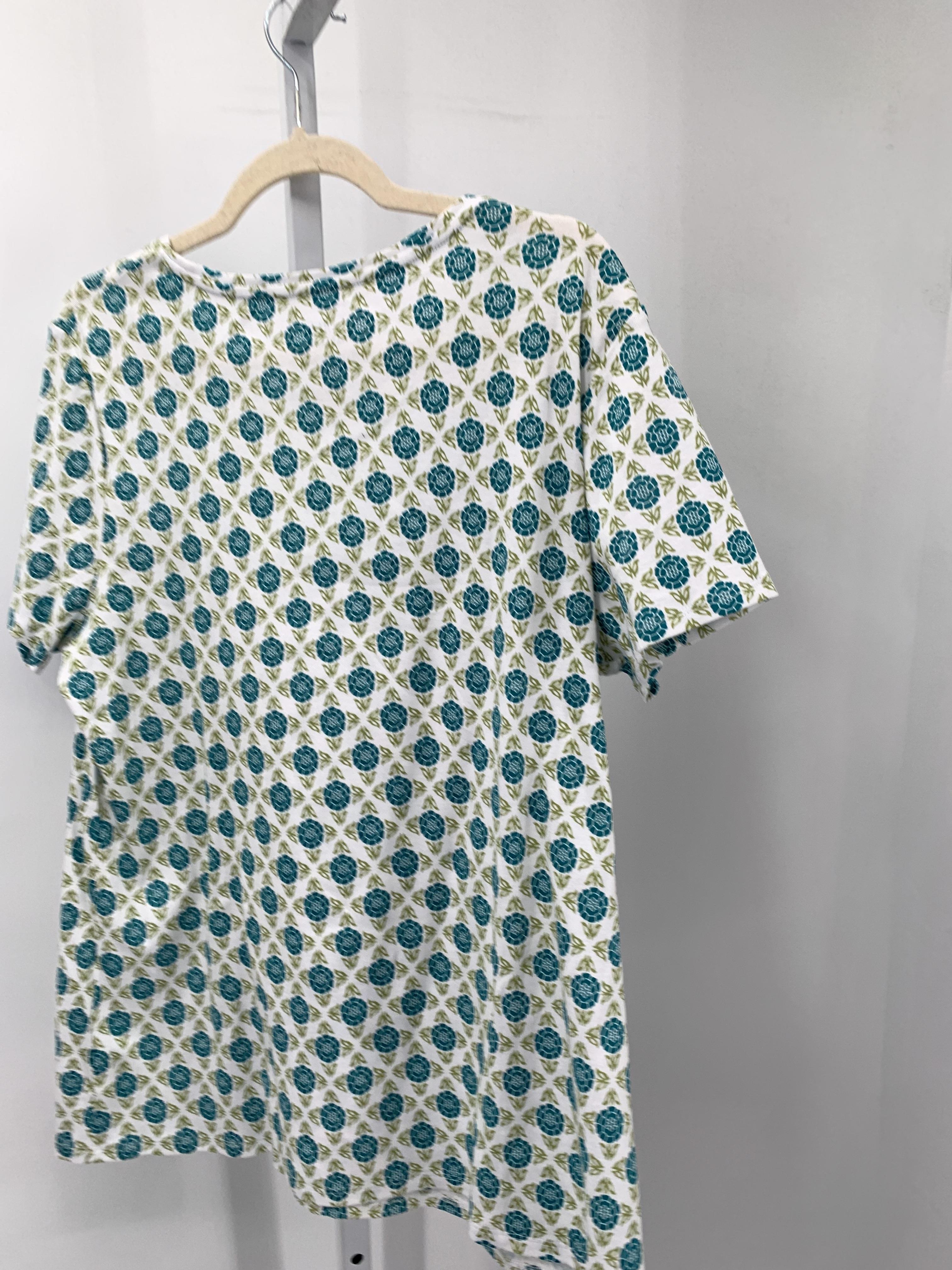 Croft & Barrow Size Extra Large Misses Short Sleeve Shirt