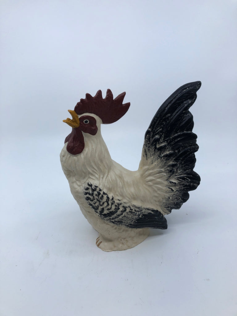 RESIN ROOSTER FIGURE.