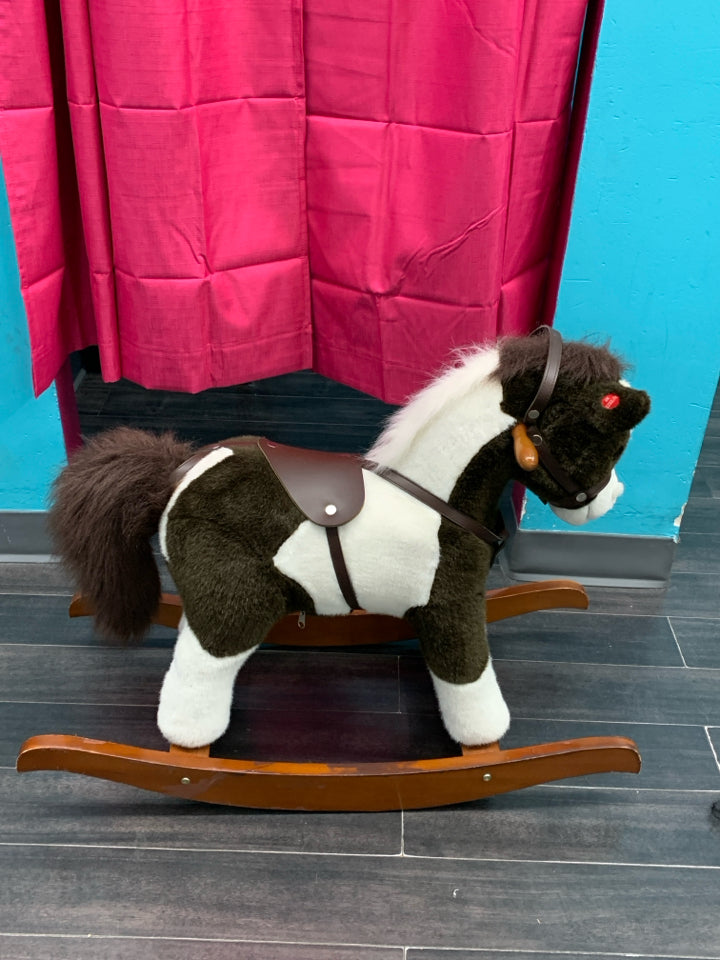 Chrisha Playful Plush Rocking Horse