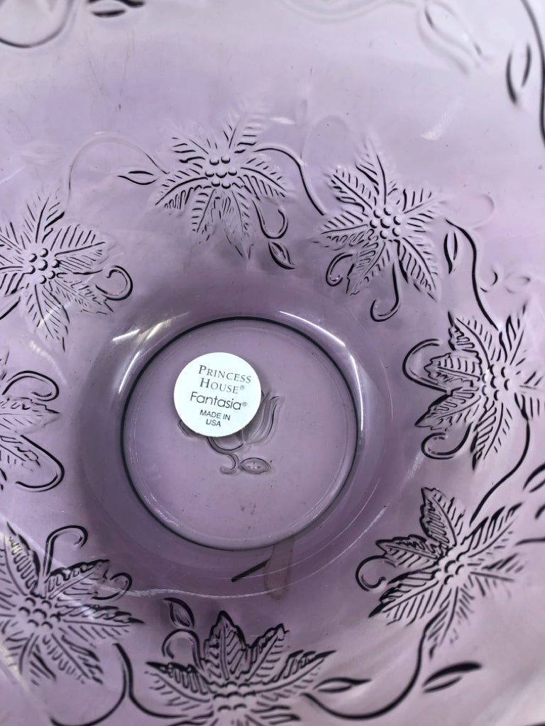 7 PURPLE GLASS FANTASIA PRINCESS HOUSE BOWLS.