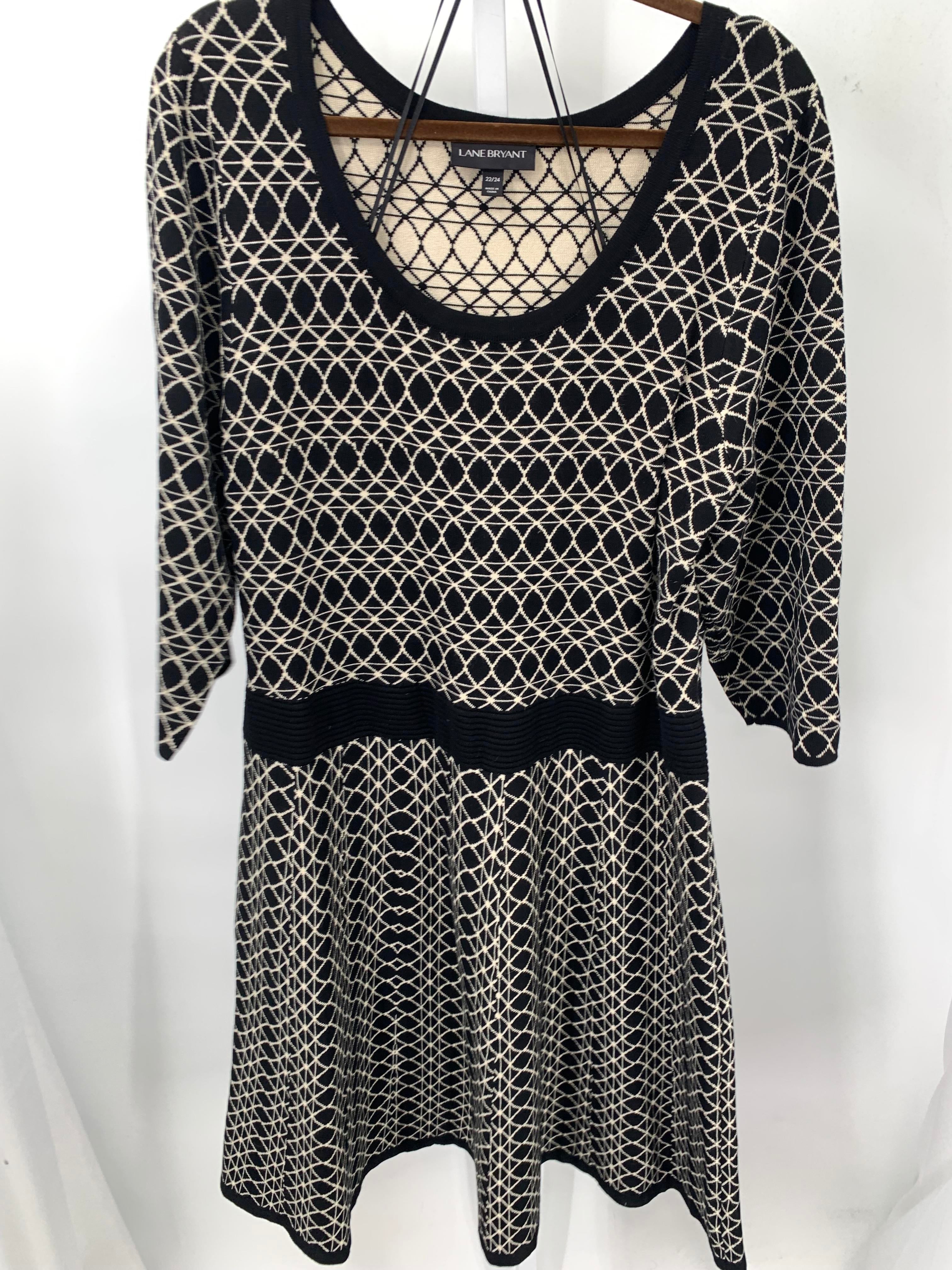 Lane Bryant Size 22/24 W Womens 3/4 Sleeve Dress