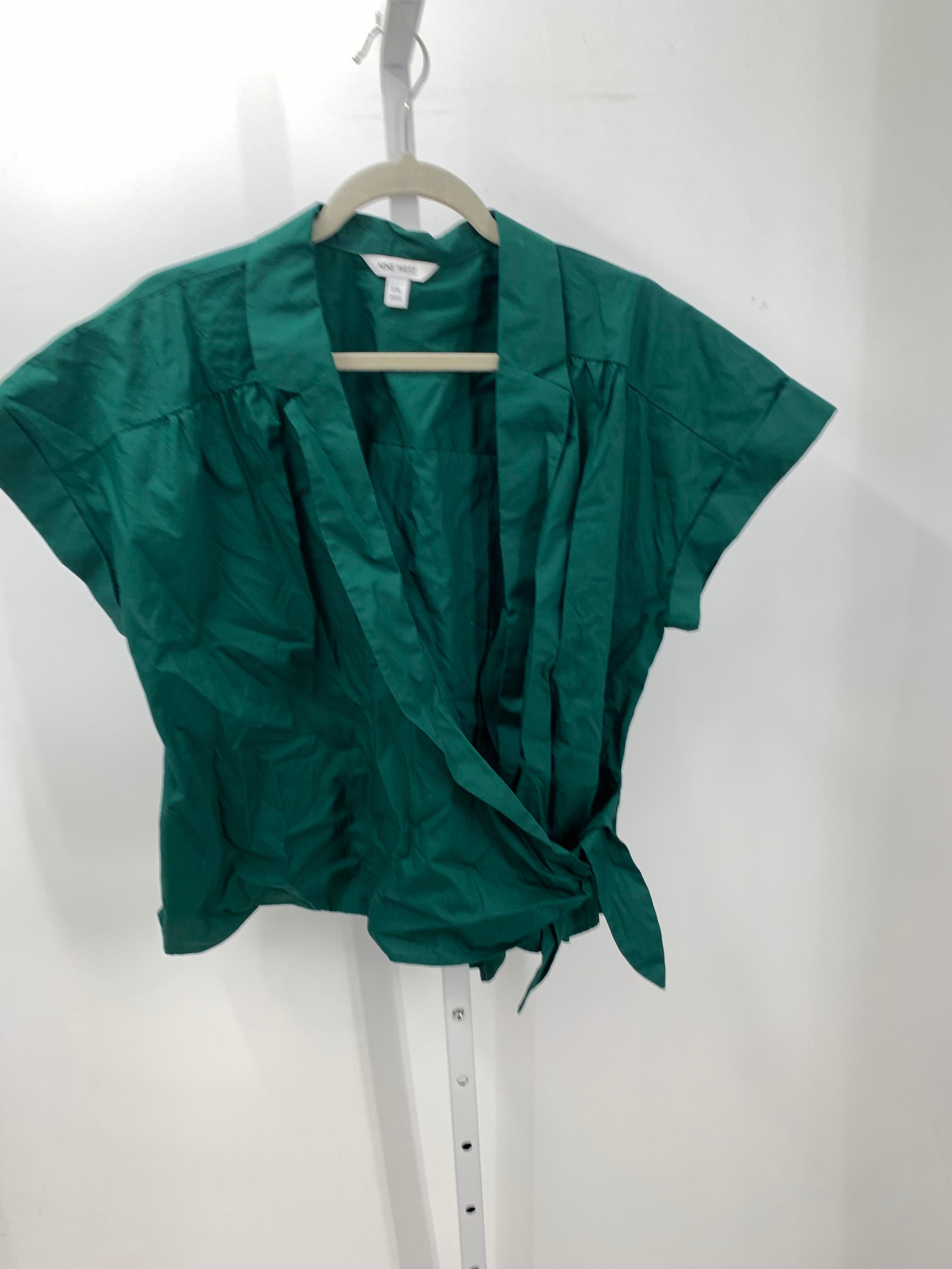 Nine West Size XXL Misses Short Sleeve Shirt