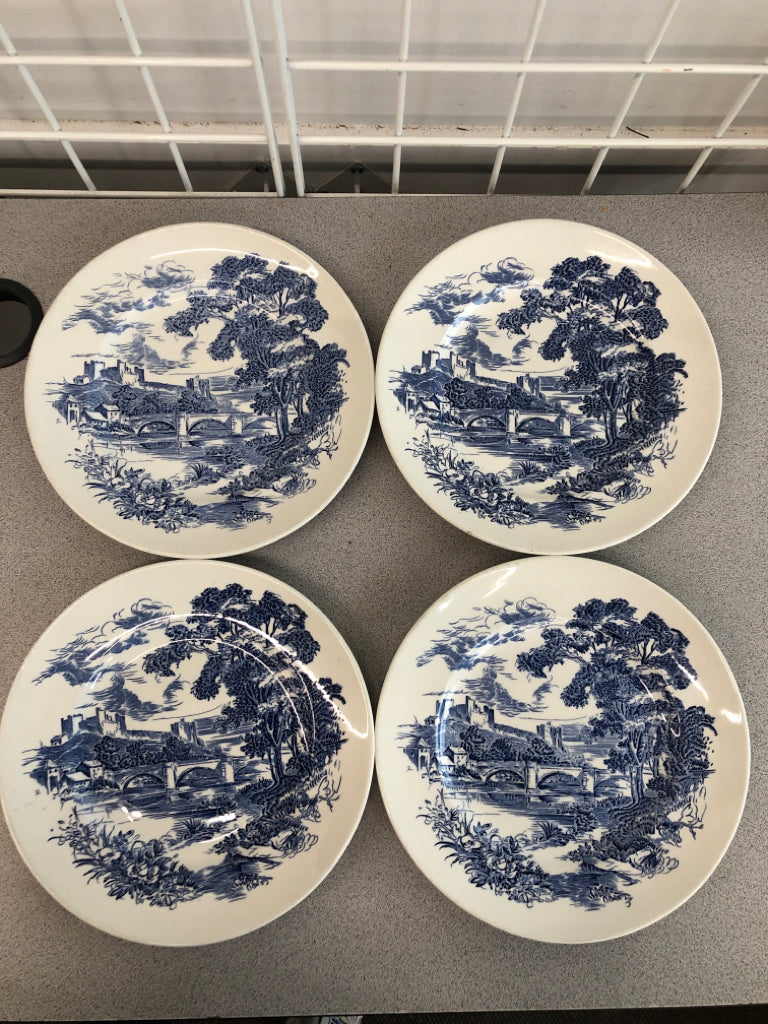 4 VTG 'COUNTRYSIDE' DINNER PLATES.