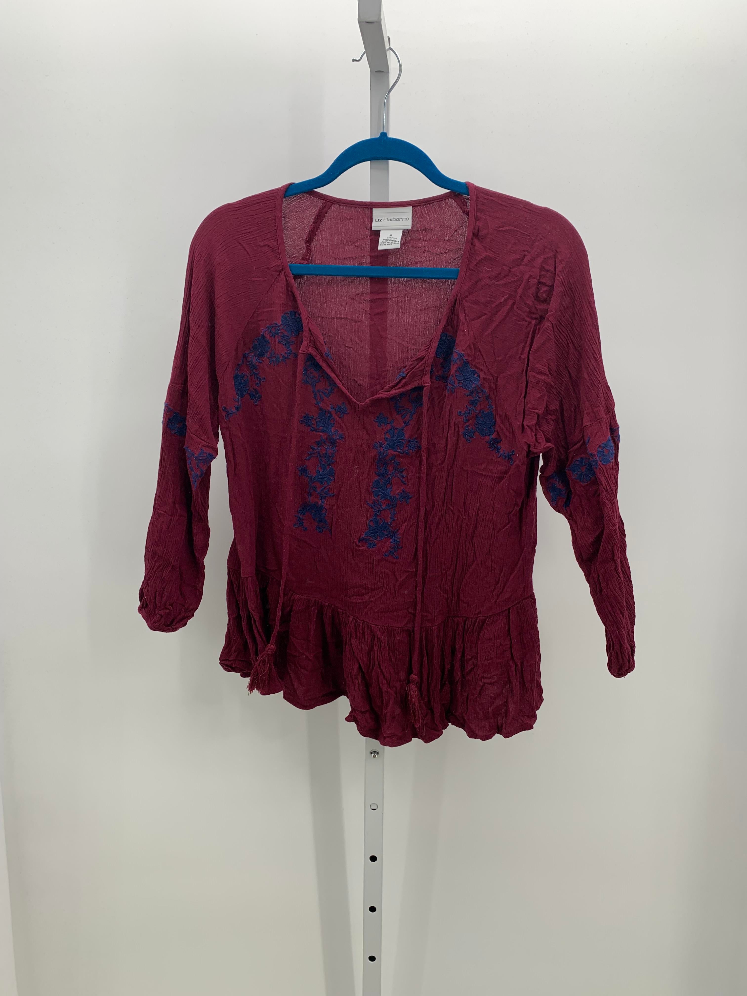 Liz Claiborne Size Medium Misses 3/4 Sleeve Shirt