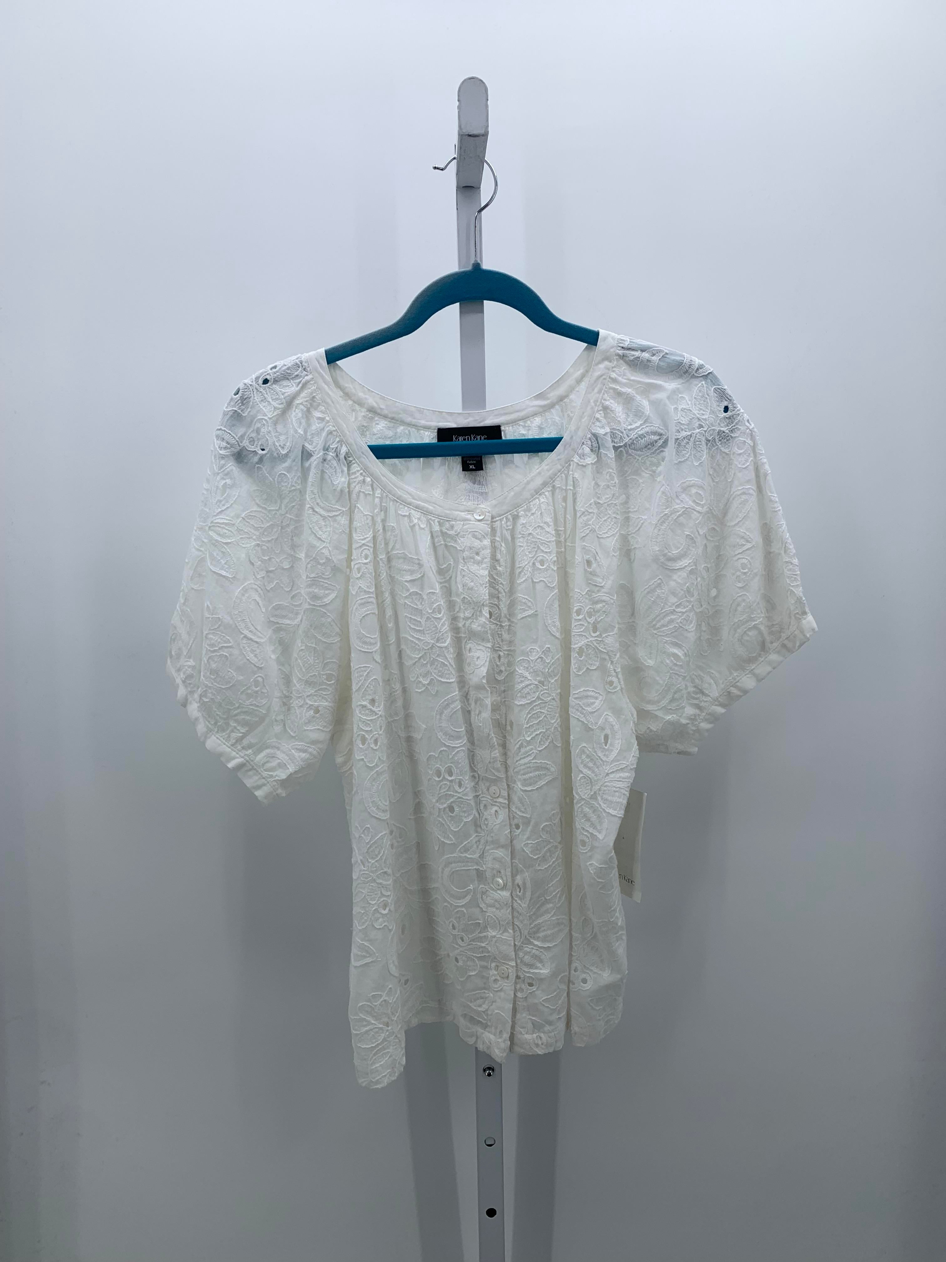 Karen Kane Size Extra Large Misses Short Sleeve Shirt