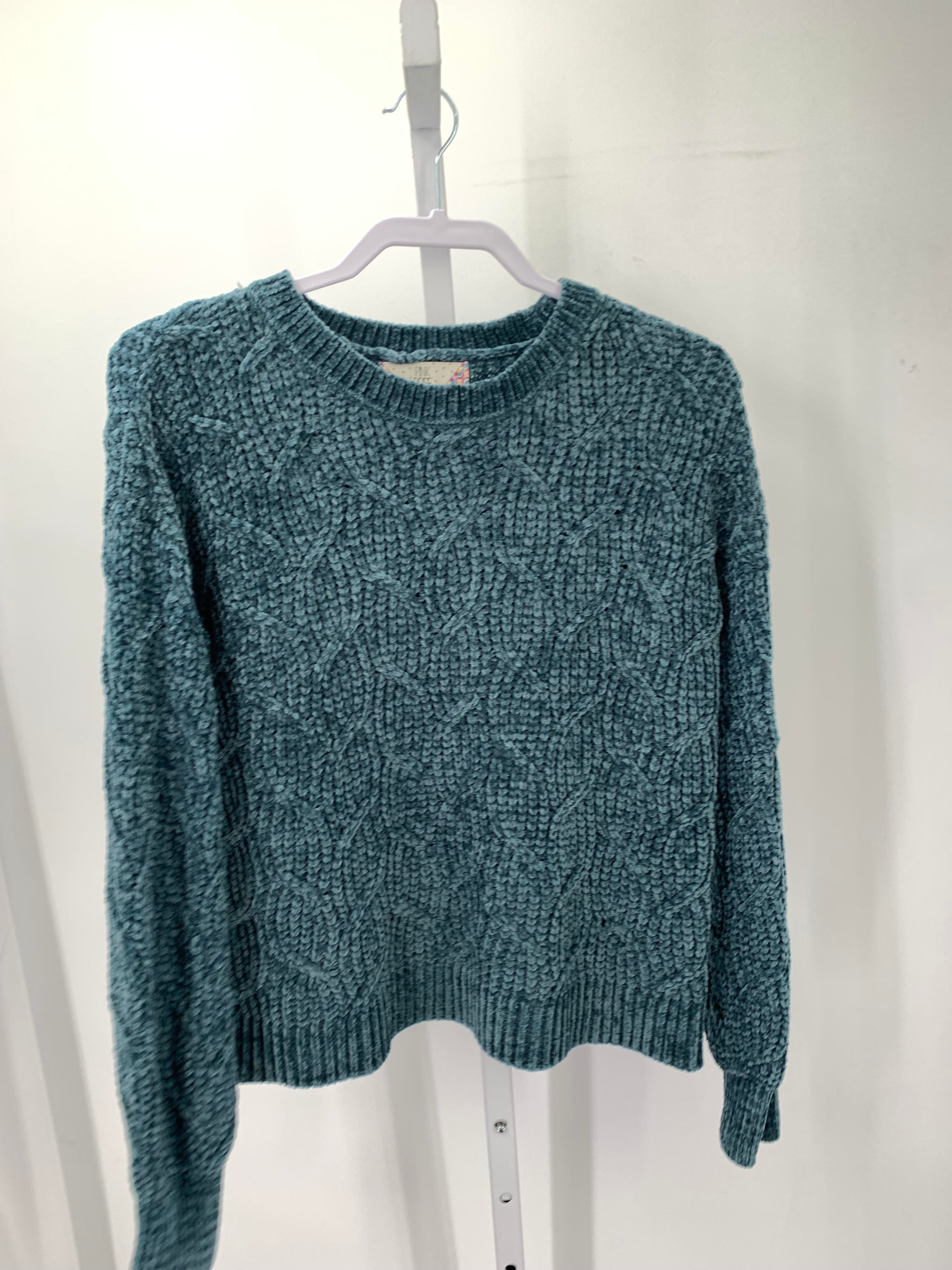 Pink Rose Size X Small Juniors Long Sleeve Sweater