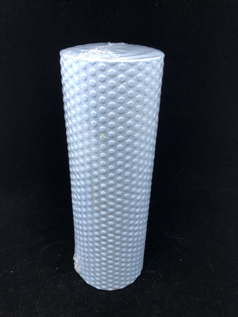 NEW LIGHT BLUE YOGA FOAM ROLLER.