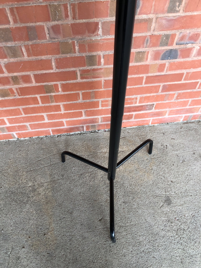 BLACK METAL COAT RACK.