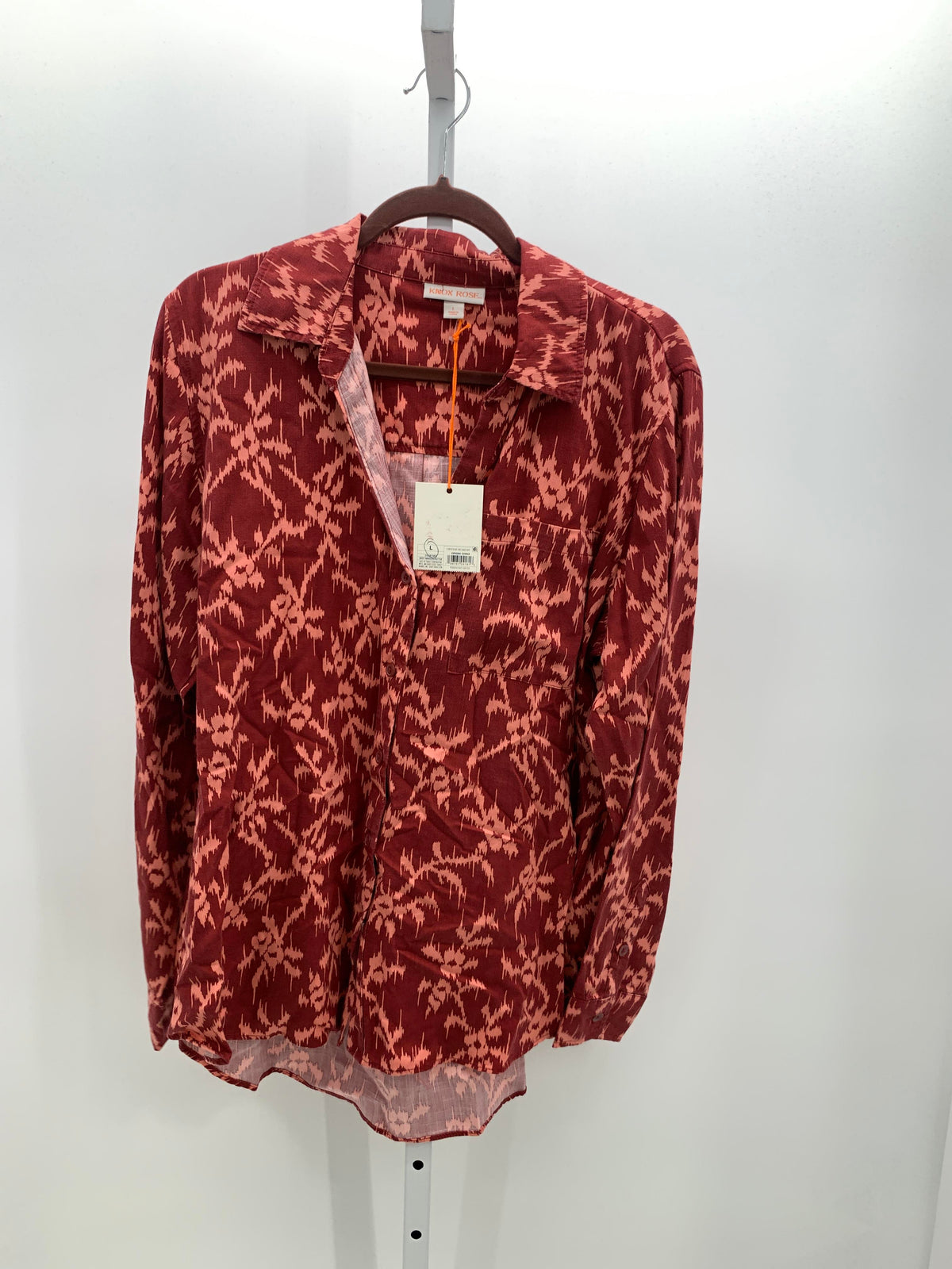 Knox Rose Size Large Misses Long Sleeve Shirt