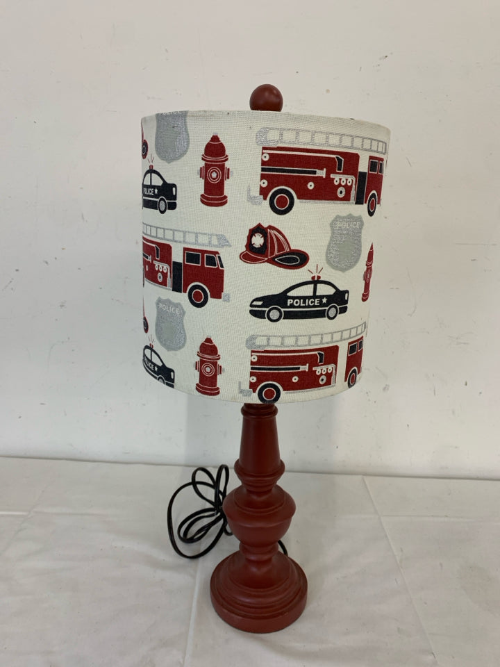 RED BASE FIRE TRUCK LAMP.