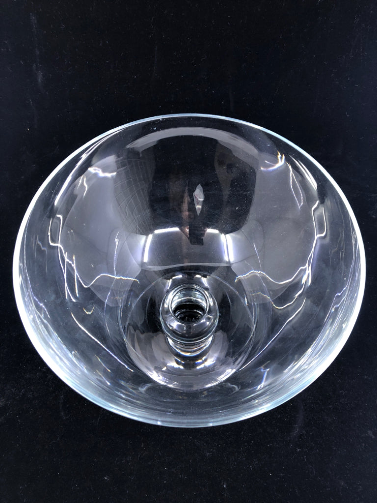 LARGE FOOTED GLASS BOWL.