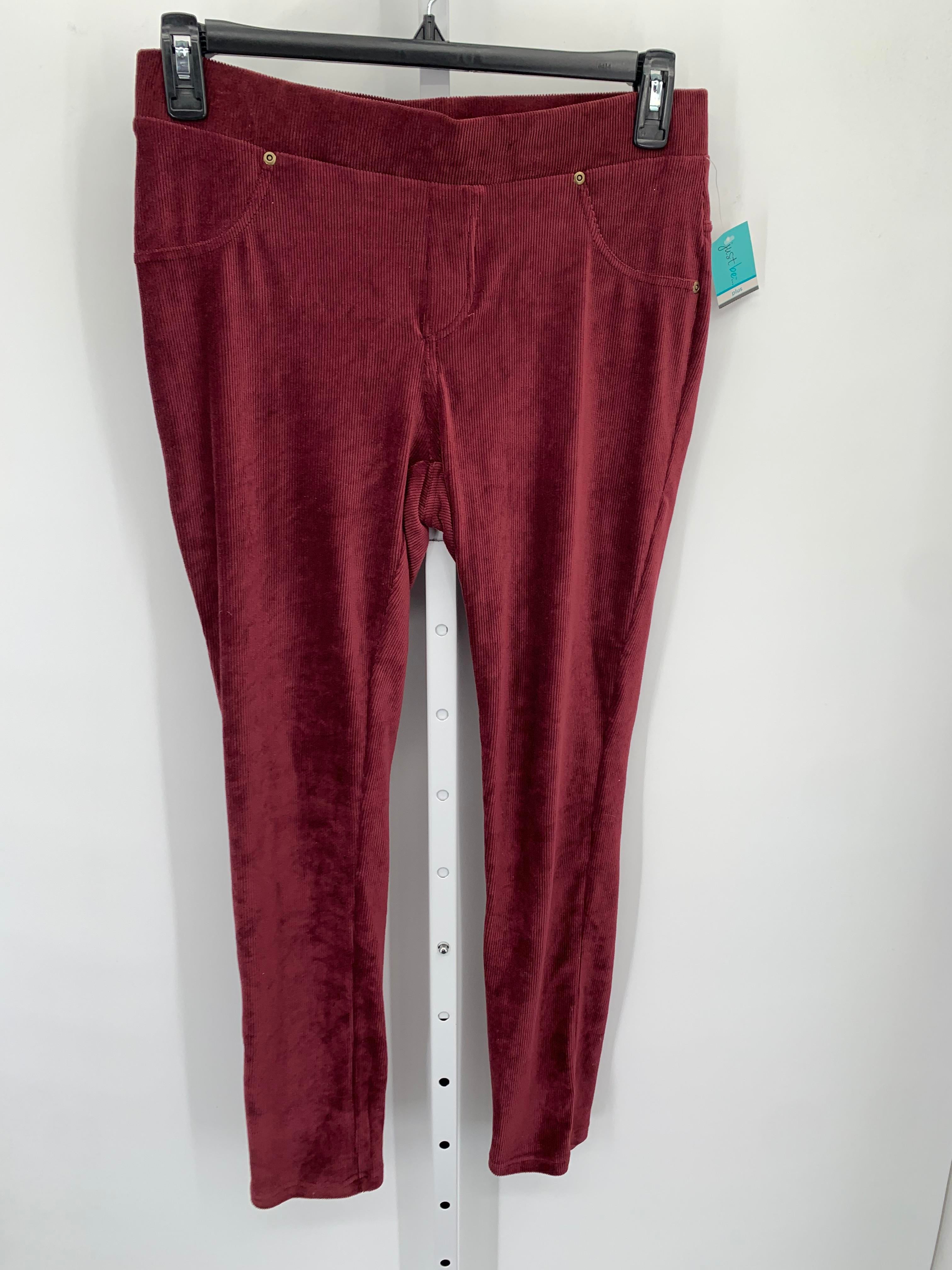 just be Size 1X Womens Corduroy Pants